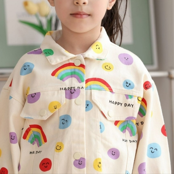 Denim Bay Toddler Girl Print Denim Jacket, Size: 4T - Picture 4 of 10